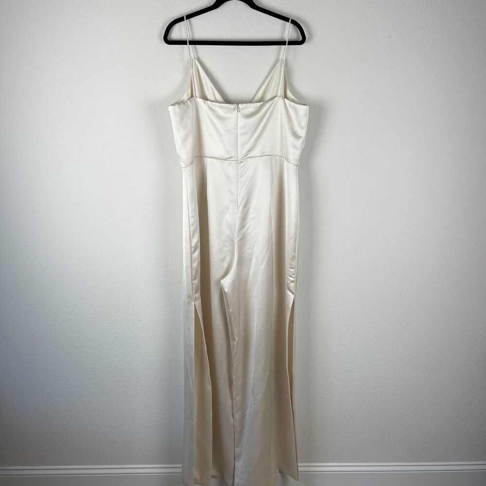 BHLDN Monique Lhuillier Bridesmaids Doutzen Wide Leg Jumpsuit Size 18 Ivory NWT - Picture 10 of 16